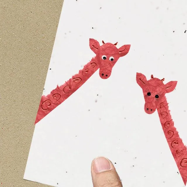 Happy Giraffes Eco-Friendly Seeded Card