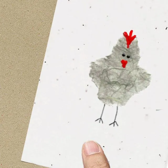 Happy Chicken Eco-Friendly Seeded Card