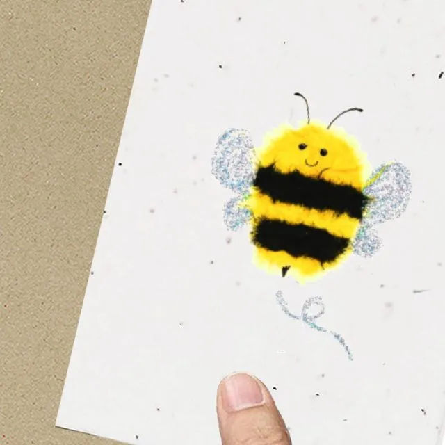 Happy Bee Eco-Friendly Seeded Card
