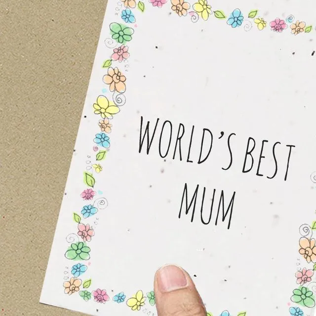 Mum Worlds Best Mom Eco-Friendly Plantable Seeded