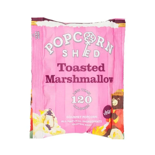 Toasted Marshmallow Gourmet Popcorn Snack Pack 24g: Case of 16