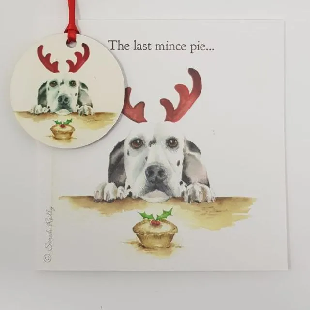 The Last Mince Pie Bauble Card