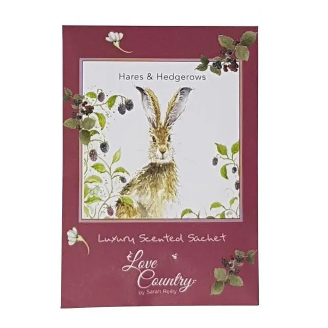 Hares & Hedgerows Scented Sachet (pack of 3)