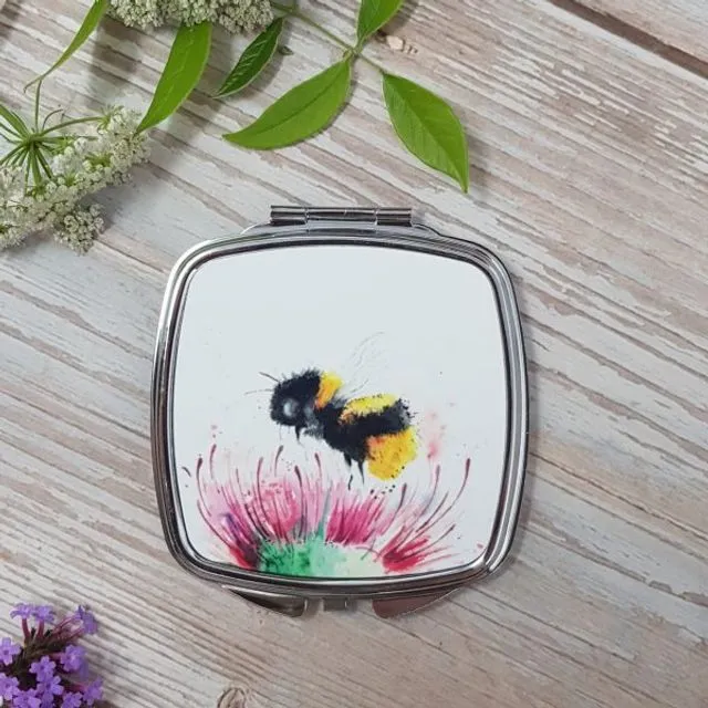 Thistle & Bee Compact Mirror