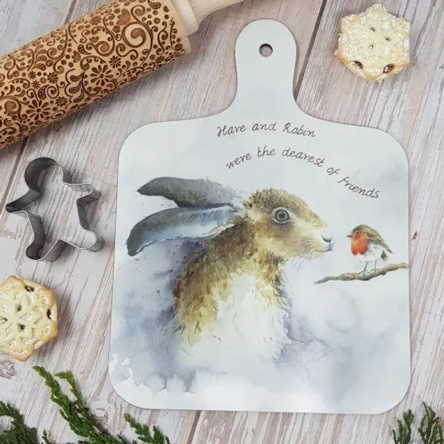 The Hare and the Robin Mini Chopping Board