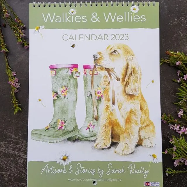 Walkies & Wellies Dog Calendar 2023 (Pack of Six) - Available for Pre Order