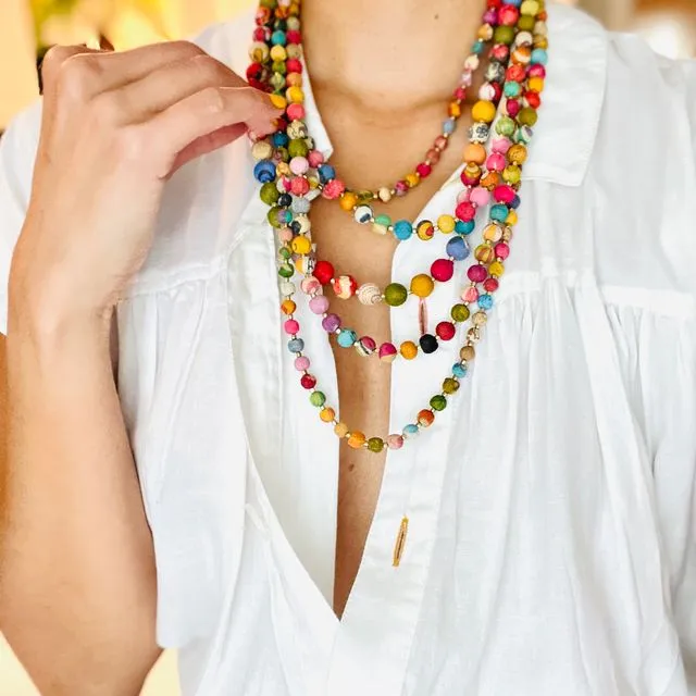 Necklace | Kantha Beads 5 Strand