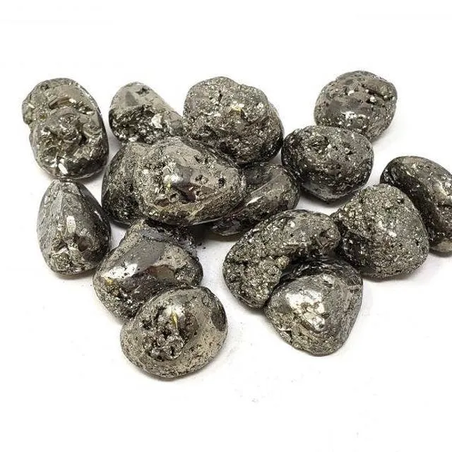 Pyrite Tumbled Stone  Genuine Polished Gemstone