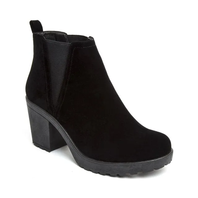 V Gusset Ankle Boot - Suede