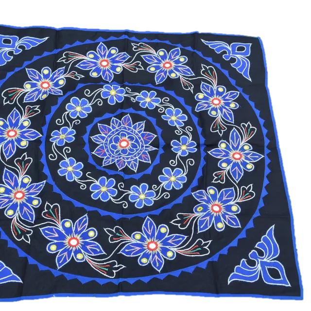 OMSutra Mandala Applique Boho Tapestry for Wall Decor - White & Red