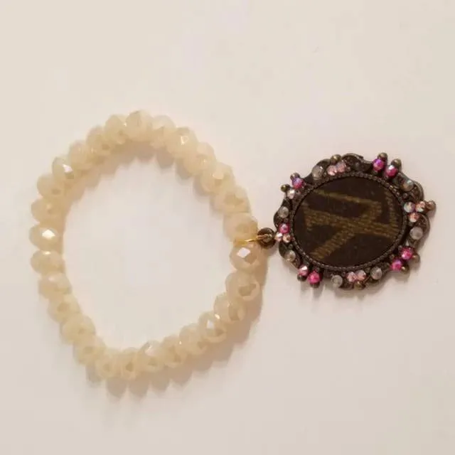 canvas Crystal Bead bracelet