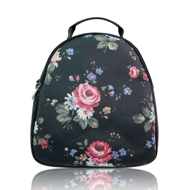 Pheobe Floral Backpack - Black