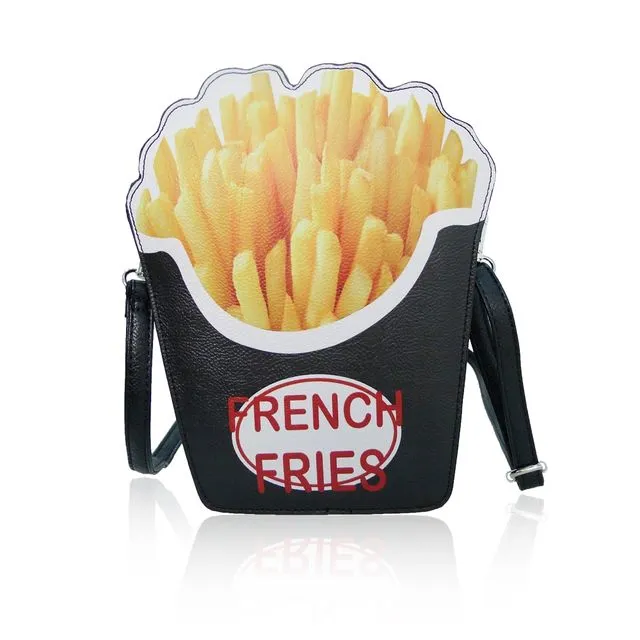 French Fries Novelty Bag - Black
