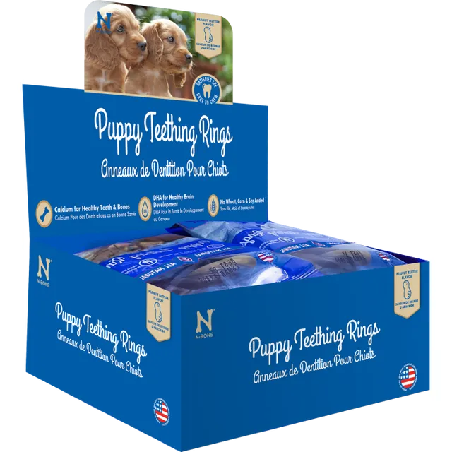 N-Bone PUPPY TEETHING RINGS® - Peanut Butter Flavor
