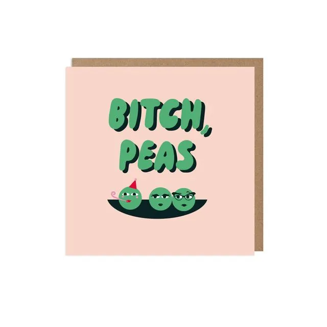 Bitch Peas Funny Birthday Card Pack of 6