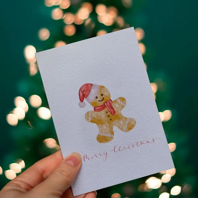 Jolly Gingerbread Man Christmas Card