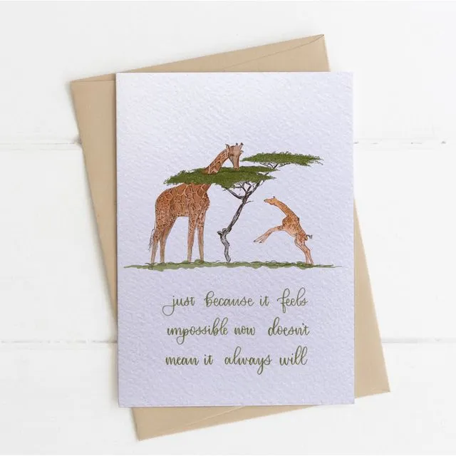 Motivational Giraffes Card