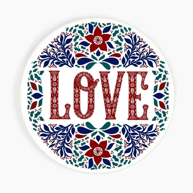 LOVE - Ceramic Coaster