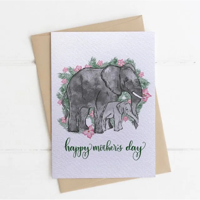 Mother's Day Elephants Card