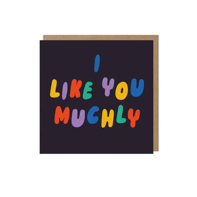 Like You Muchly Love Greeting Card Pack of 6