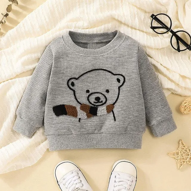 Infant Long Sleeve Sweatshirt Baby Cute Bear Sweater