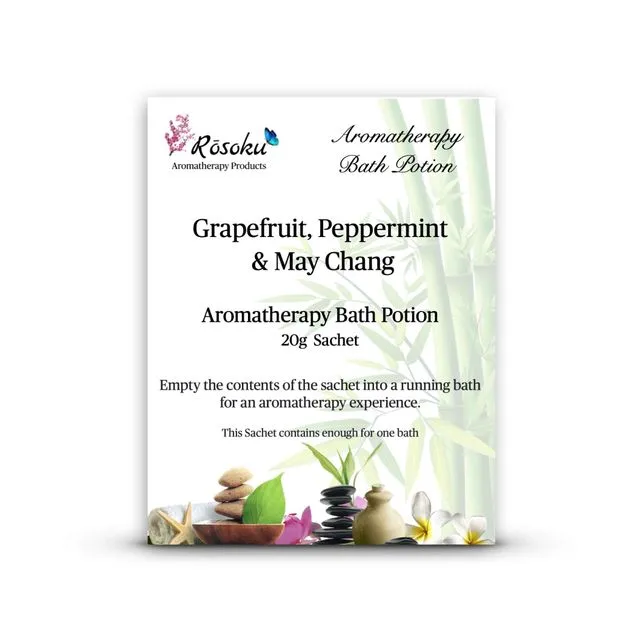 Grapefruit, Peppermint and May Chang Bath Potion Sachet (20G)