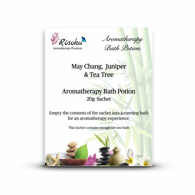 May Chang, Tea Tree and Juniper Bath Potion Sachet (20g)