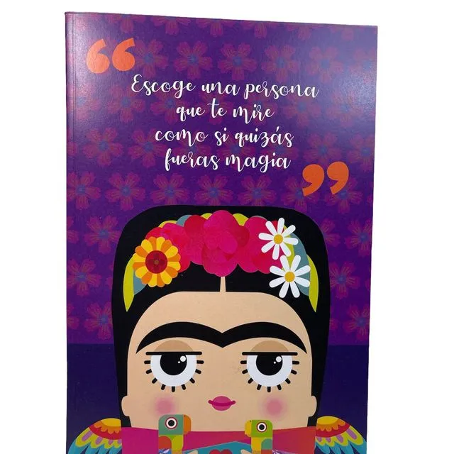 Notebook con frase Frida Kahlo