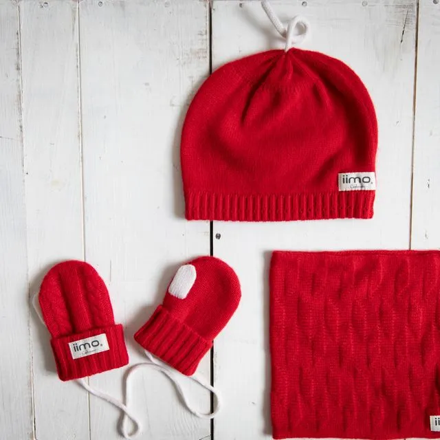 Bundle of iimo 100% cashmere collection set (Red)
