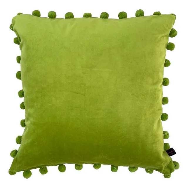 Arabella lime Green Velvet Cushion