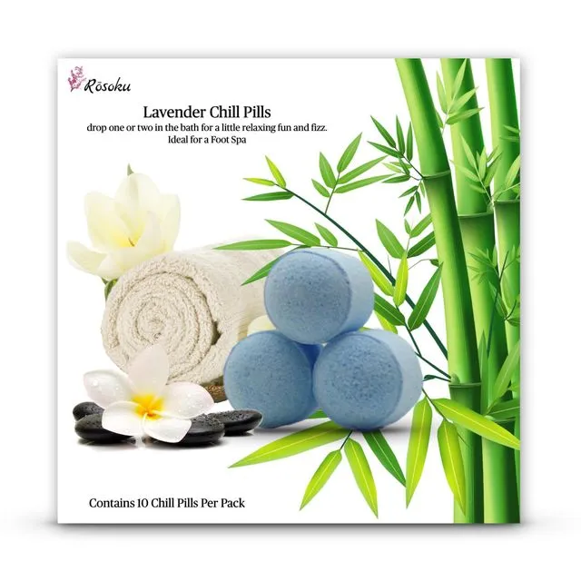 Lavender Chill Pills (Mini Bath Bombs) - Bag of 10