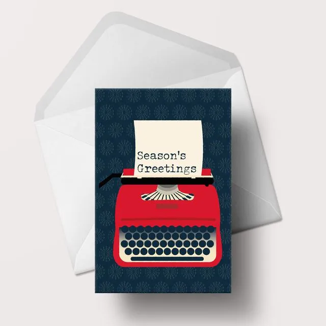 Typewriter Christmas card