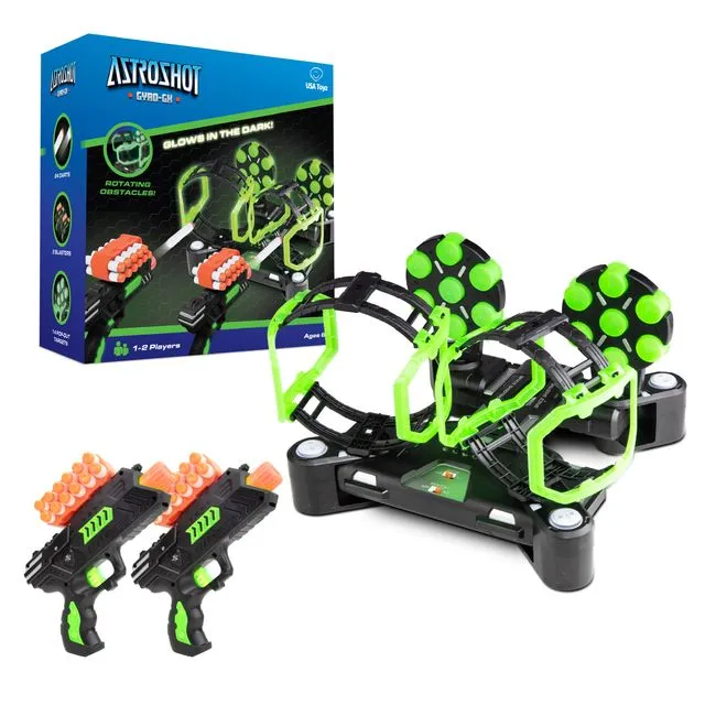 USA Toyz Astroshot Gyro Glow Rotating Shooting Games for Kids