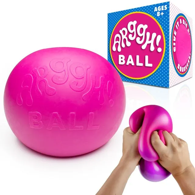 Power Your Fun Arggh Giant Stress Ball for Adults and Kids(Pink/Purple)