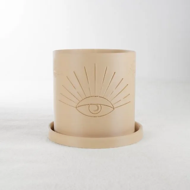 Eye Planter, 4 Inch Indoor Pots, 3D Printed Planter