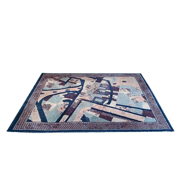 1990s Gorgeous Geometric Rug by Giorgetto Giugiaro for Paracchi. Pure wool. Made in Italy.