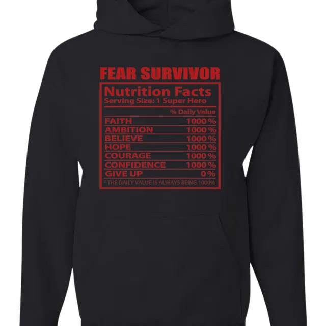 Fear Survivor Inspiration Black Hoodie