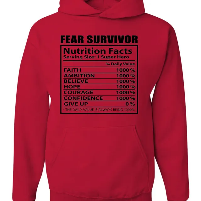 Fear Survivor Inspiration Red Hoodie