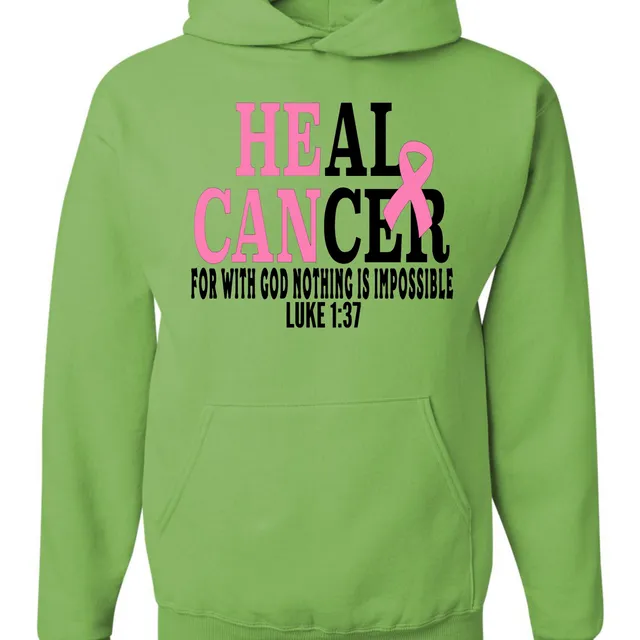 Heal Cancer Awareness Green Hoodie