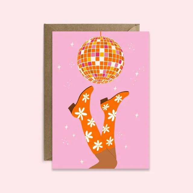 Daisy Disco Birthday Card (Case of 6)