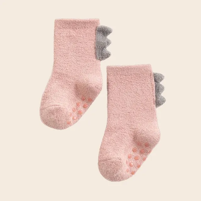 Little Dino Socks - little pink