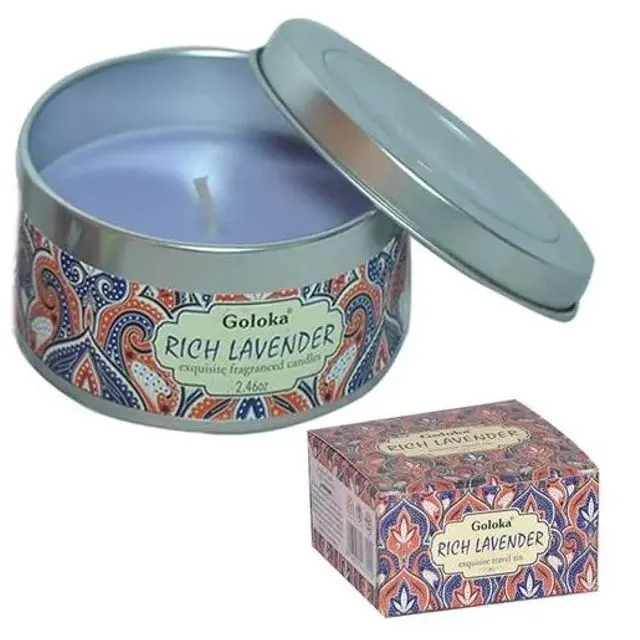 Goloka Lavender Soya Wax Candle Tin