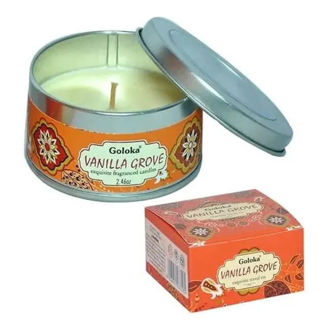Goloka Vanilla Grove Soya Wax Candle Tin