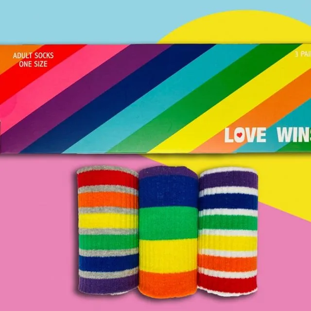 Pride Rainbow Socks - 3 Pairs