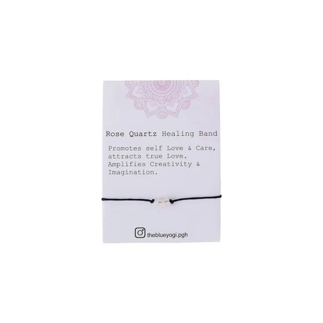 Rose Quartz Wish Bracelet with an affirmation