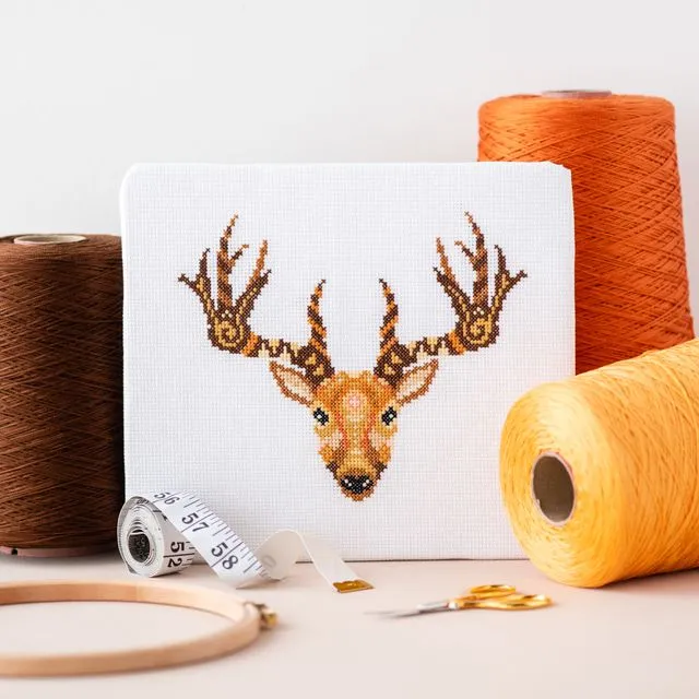 Mandala Reindeer Cross Stitch Christmas Craft Kit