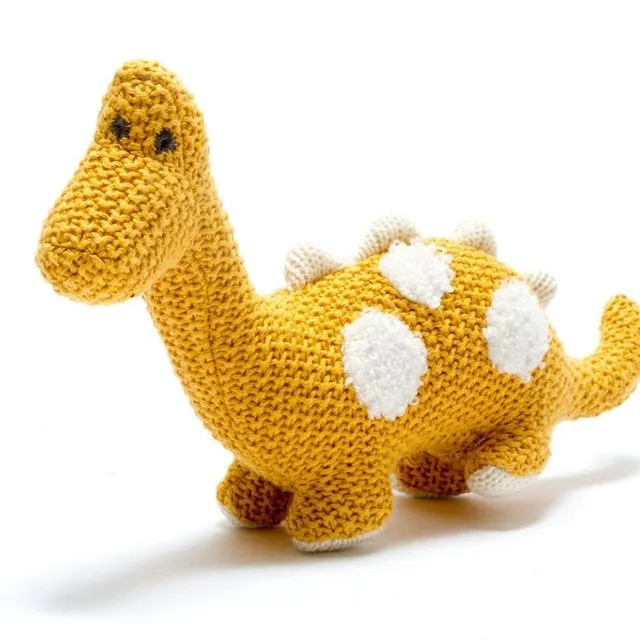Organic Small Mustard Diplodocus Dinosaur Toy