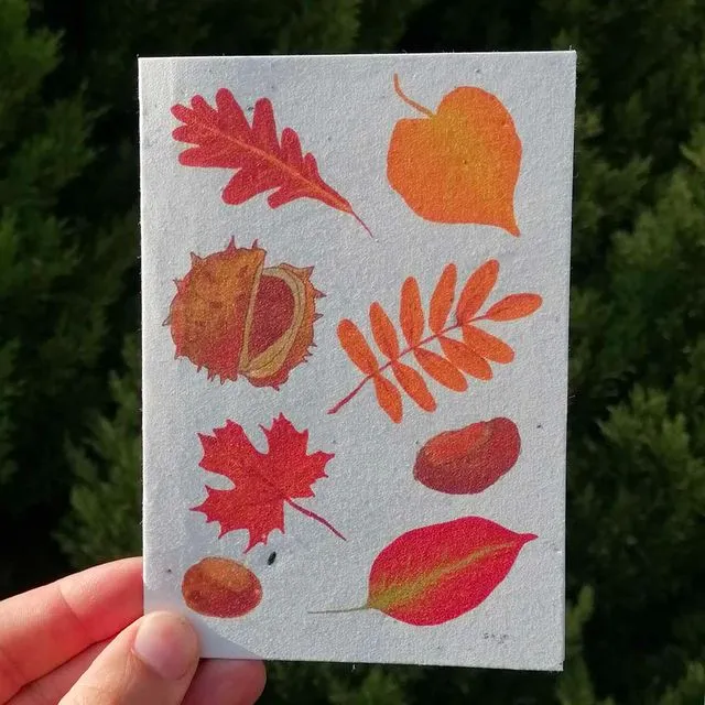 Autumn Leaves - Plantable Card