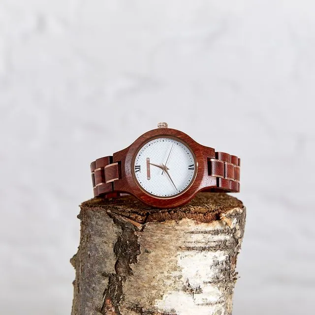 The Magnolia - Handmade Recycled Wood Wristwatch