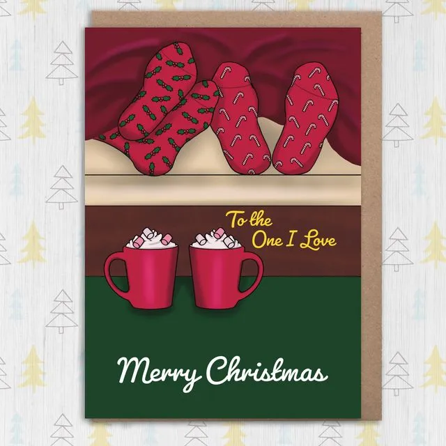 Christmas, holidays card: To the one I love